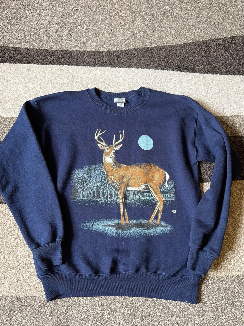 Sturdy Sweats By Lee Deer Blue  Sweatshirt Size L (men’s)